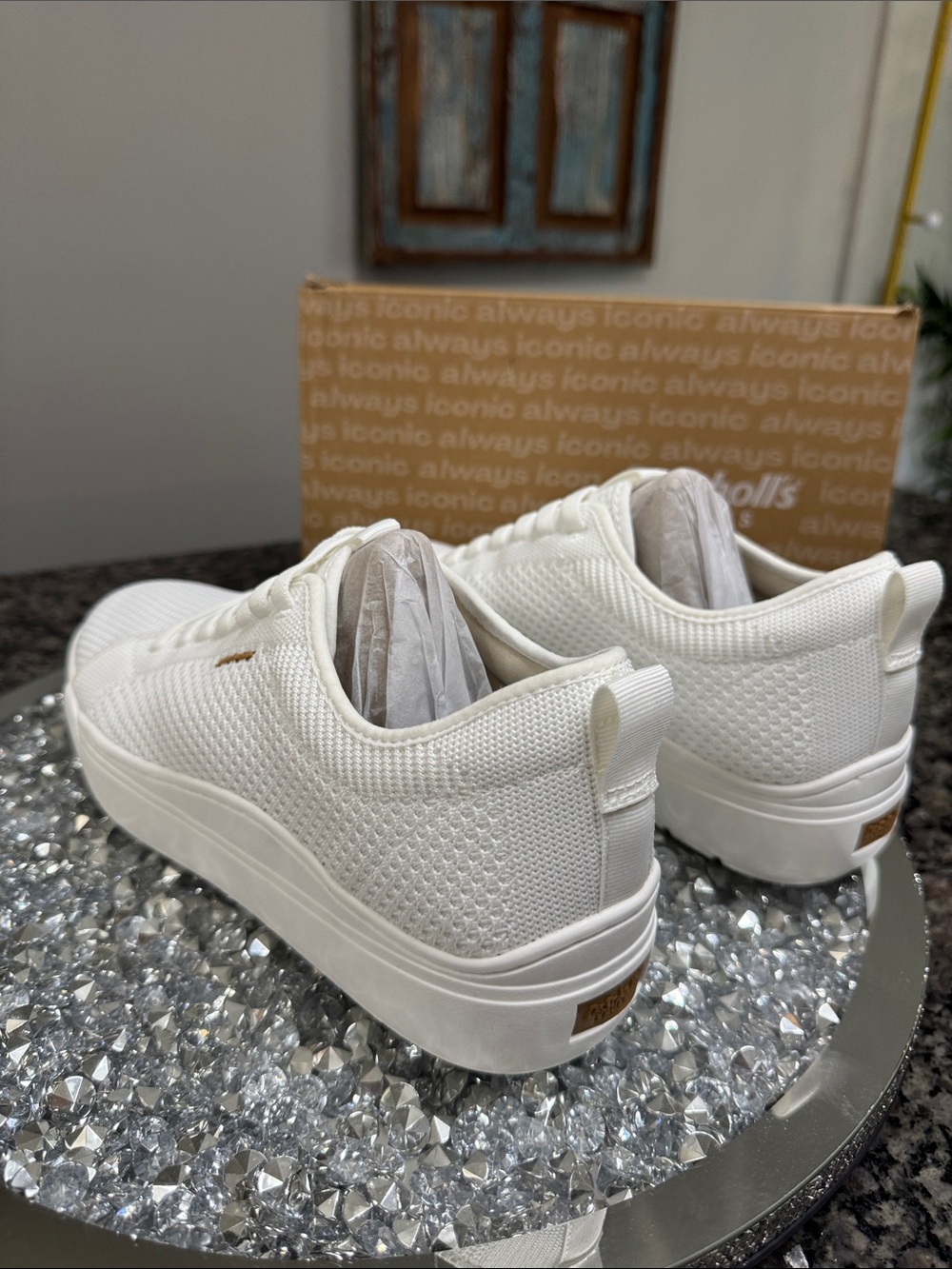 Dr. Scholl's time off White Knit Platform Sneakers NEW 11 - Picture 7 of 13